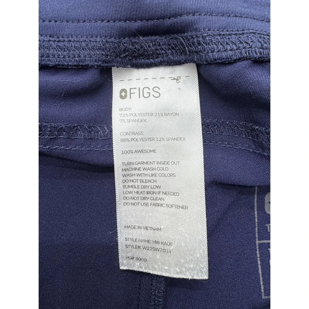 FIGS Kade Scrub Pants Mens M Blue Technical‎ Collection Drawstring